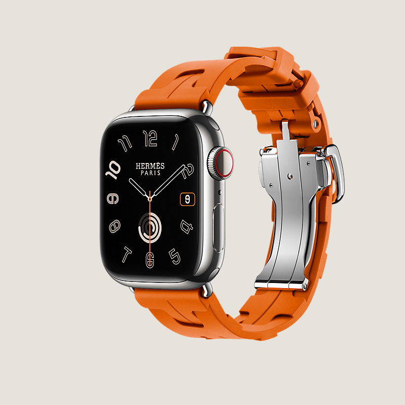 Series 9表盘& Apple Watch Hermès 41毫米单圈Kilim折叠扣表带| Hermès